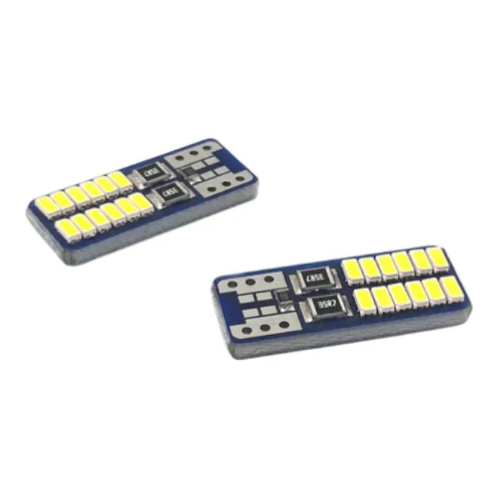 Bec LED T10 194, 6000K, alb, 168 W5W, PENDAN, 24-SMD 3014, Canbus, fara erori