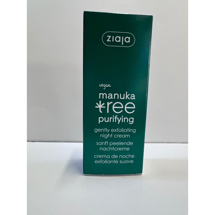 Crema de noapte hidratanta exfoliere delicata cu acid mandelic 3%, pentru ten gras si mixt 50 ml