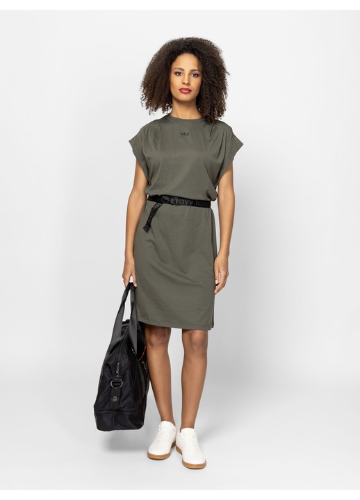Rochie Heavy Tools VERO OLIVE, bumbac, verde, Verde