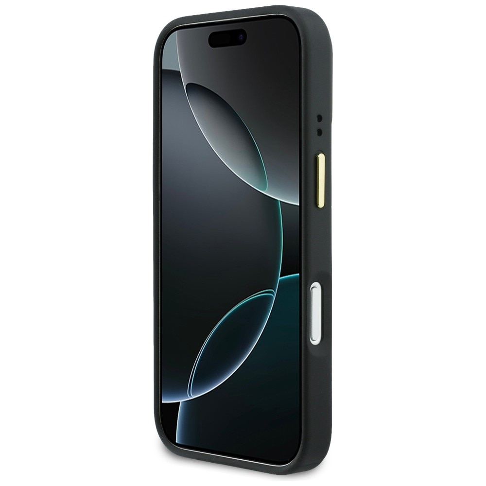 Husa Lacoste PVC Blend cu Stand compatibila cu iPhone 17 Pro Max, Maro