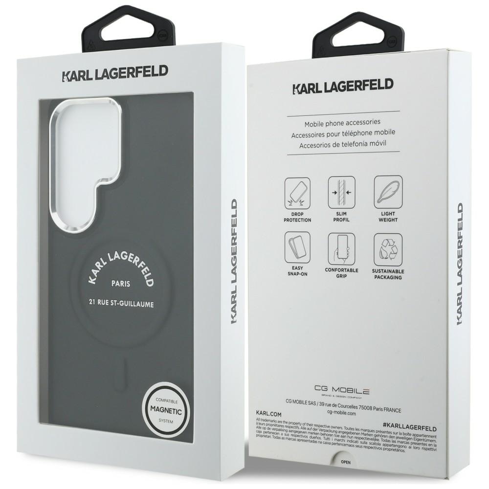 Carcasa Karl Lagerfeld Embossed Ring RSG Logo cu MagSafe compatibila cu Samsung Galaxy S26 Ultra, Negru