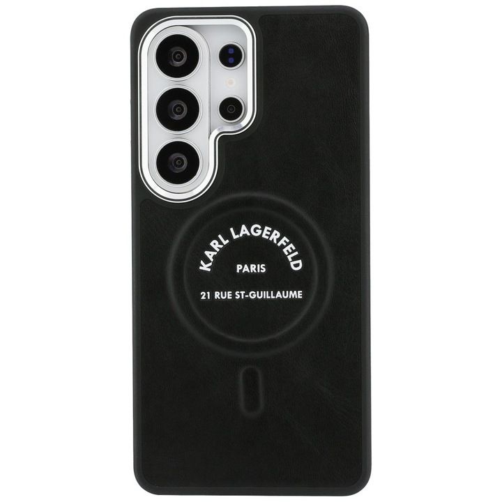 Carcasa Karl Lagerfeld Embossed Ring RSG Logo cu MagSafe compatibila cu Samsung Galaxy S26 Ultra, Negru