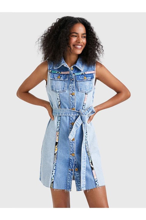 Rochie Desigual 22WWVDX1, Albastru, XL