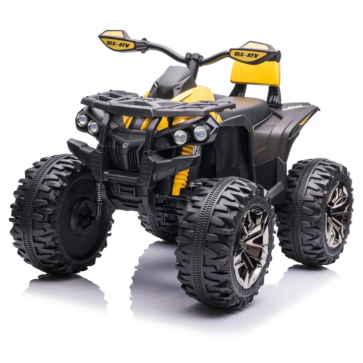 ATV electric pentru copii, Mamido, ATV Power 12V 14Ah 4x4 galben