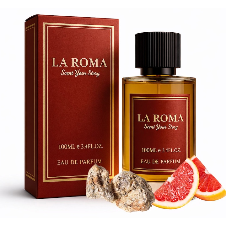 Férfi Eau de Parfum La Roma M-2 Invinctus, tengeri jegyek, grapefruit, 100 ml