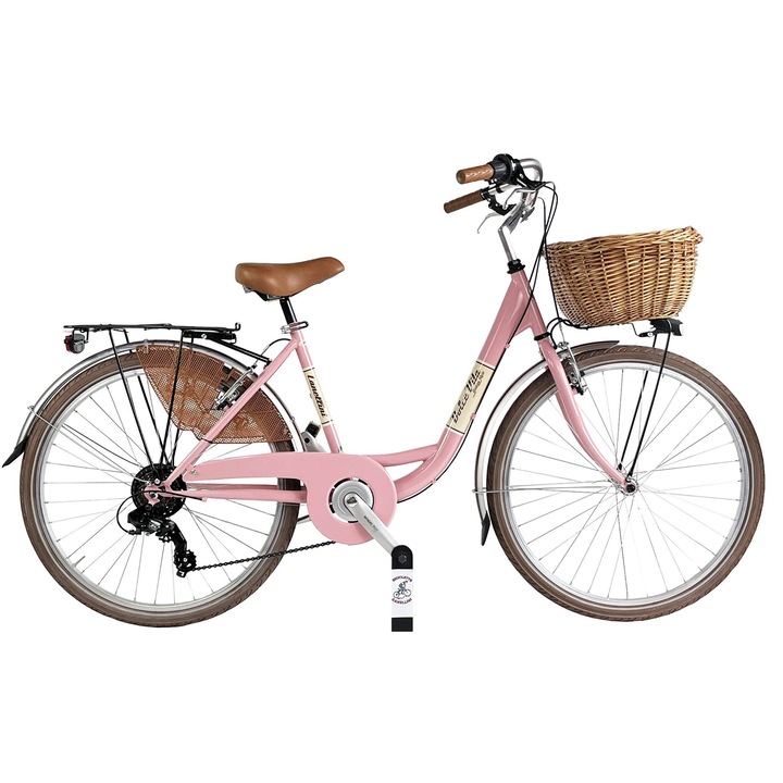 Bicicleta de oras Dolce Vita by Canellini VENERE 26" cu cos - Roz
