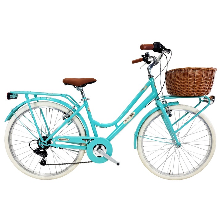 Városi kerékpár Dolce Vita by Canellini ROMA 26" kosárral - Tiffany