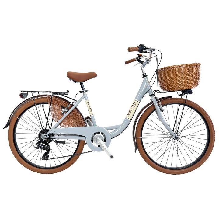 Városi kerékpár Dolce Vita by Canellini VENERE 26" kosárral - Szürke