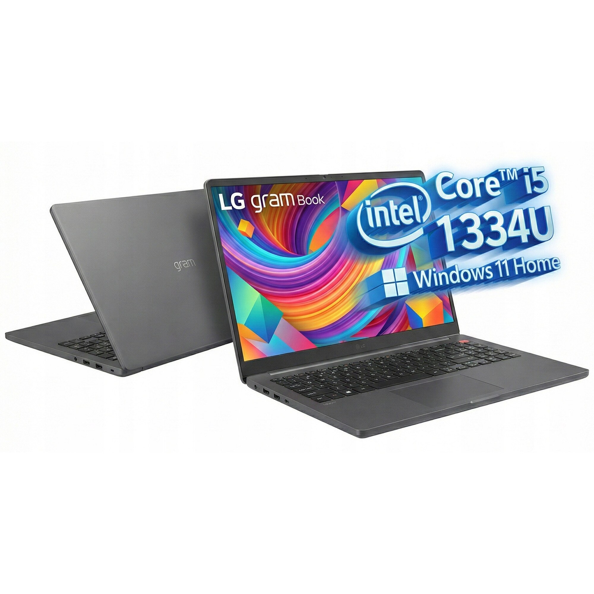 Laptop Ultraportabil, LG Gram Book, 15.6", 32GB RAM, 1TB SSD, Intel Core i5-1335U, Titan Silver