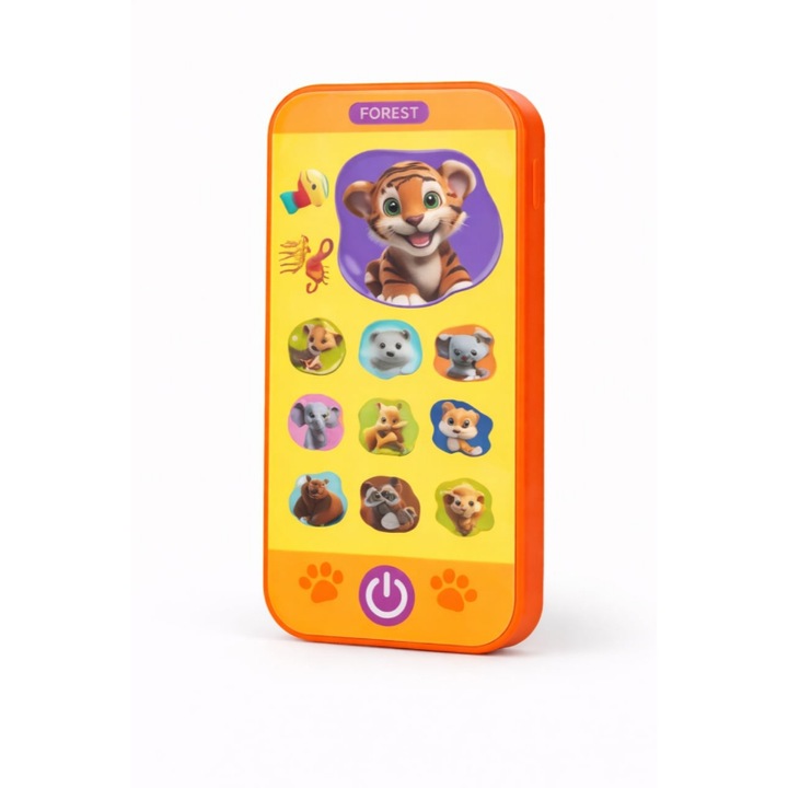Jucarie Educativa Tip Smartphone cu Touchscreen Mixbo, Povesti si Sunete, 14 Taste