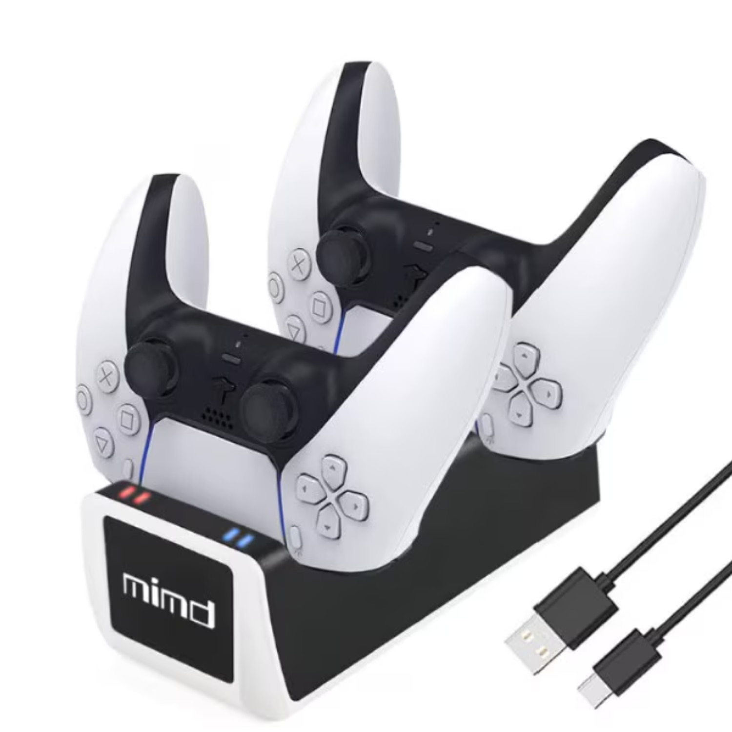 Controller Wireless Dual-Sense pentru PS5/PS4/PS4 PRO/PS4 SLIM, negru, senzor de mișcare, încărcător dual inclus