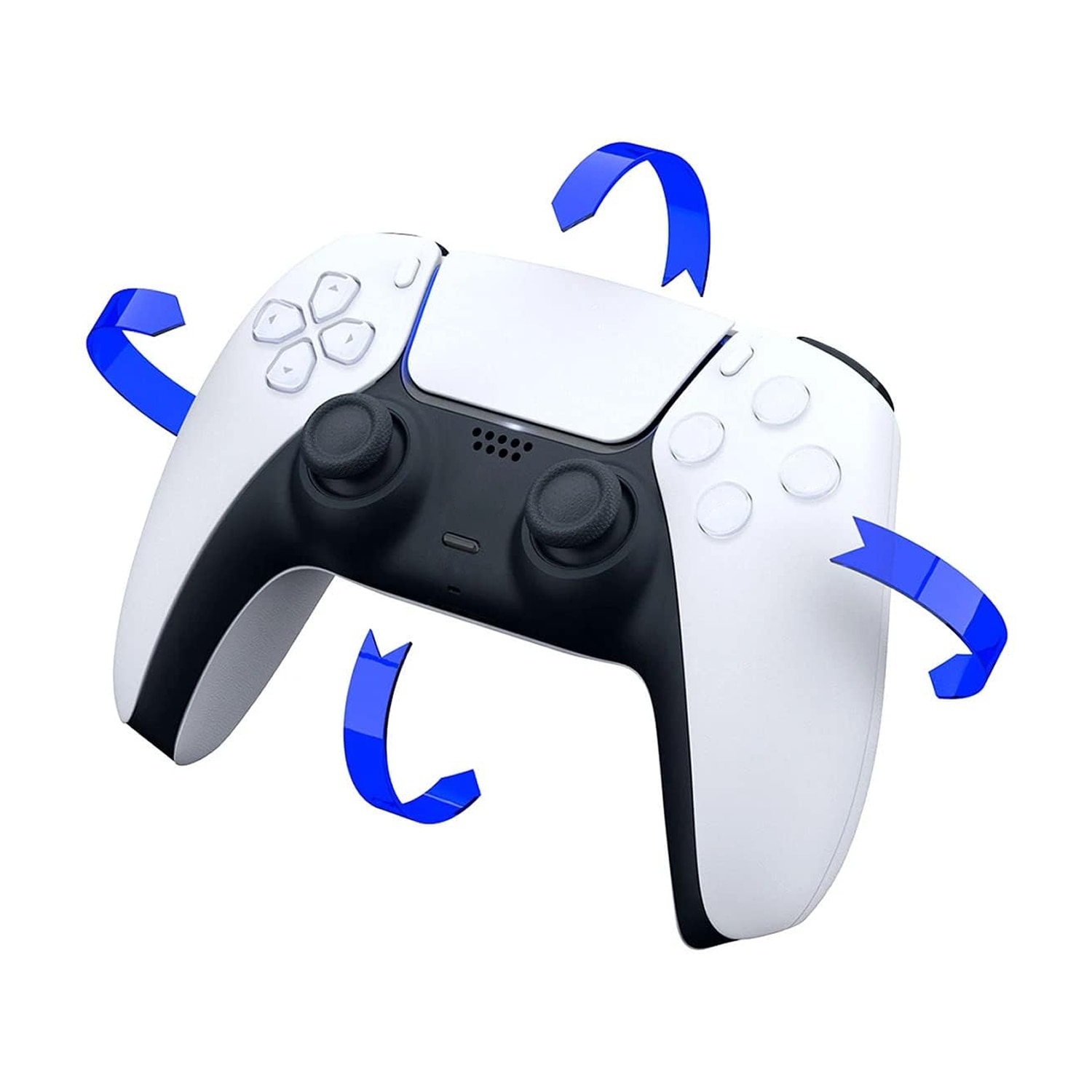 Controler Wireless Dual-Sense, Alb-negru, HAPPY JOKER, Incarcare TYPE-C, Senzor de miscare