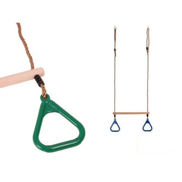 Set de Gimnastica pentru Copii, Trapez si Cercuri, Verde