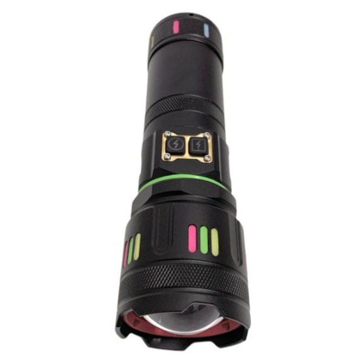 Акумулаторен професионален фенер YEMAO TG LED, 3000м, здрав дизайн, USB Type-C захранване