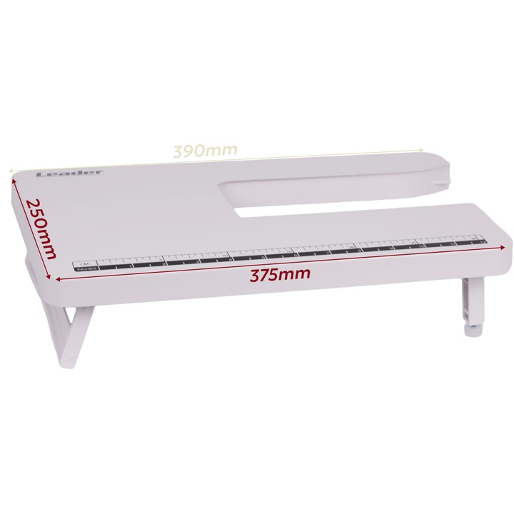 Masa extensibila TAC-02 pentru masina de cusut LEADER, alba, 390x250mm