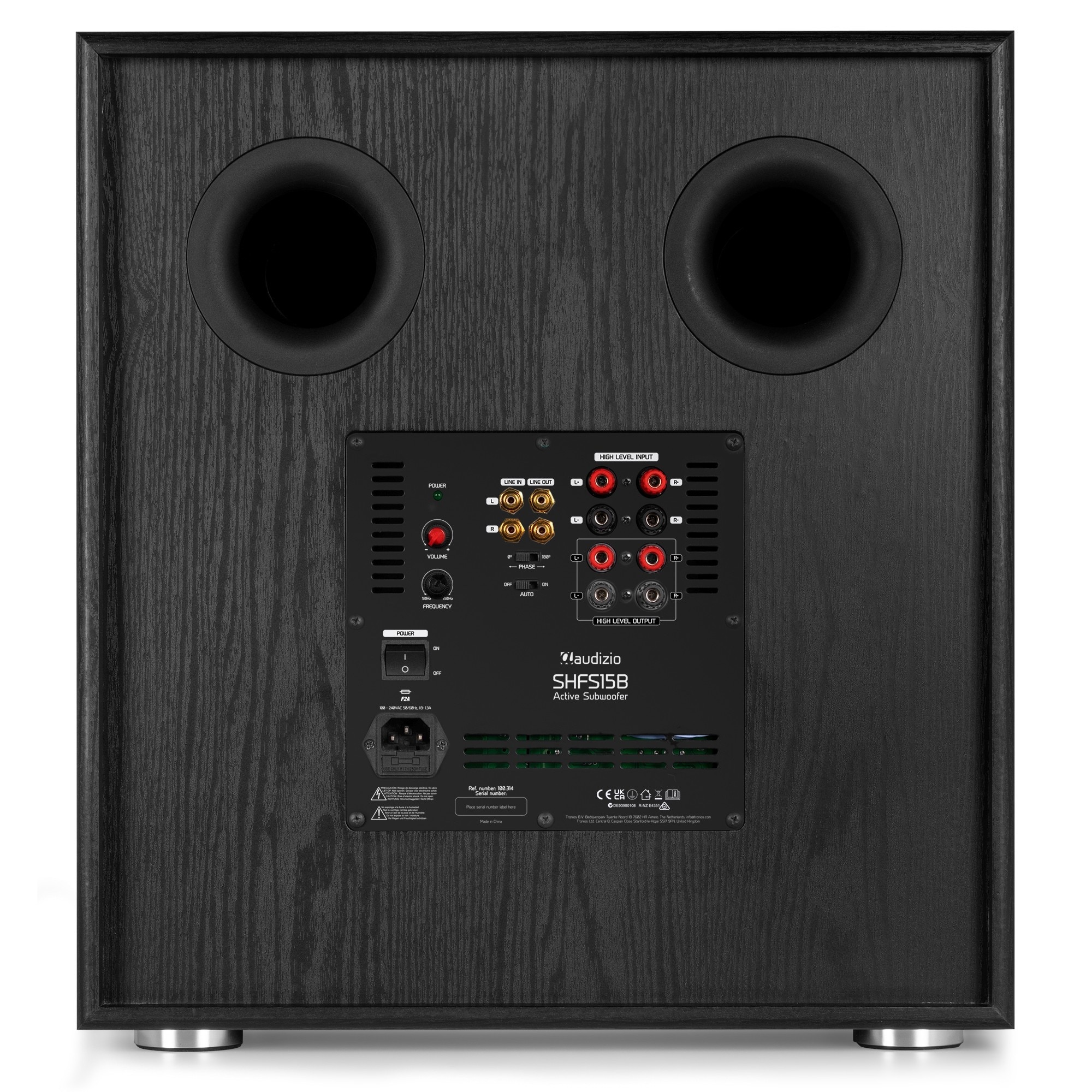 Subwoofer activ, 15", 240W RMS, negru, Fenton SHFS15B