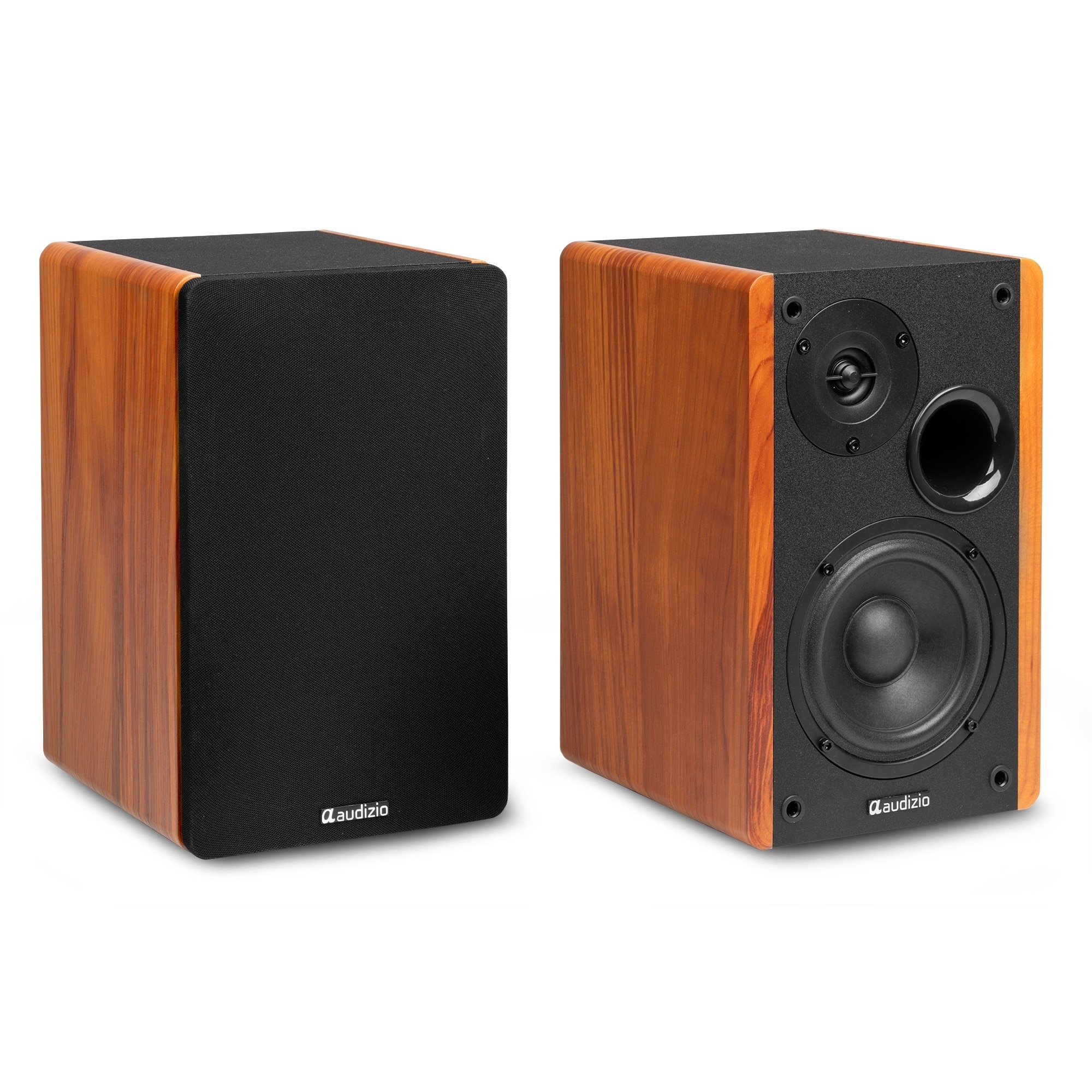 Set 2 boxe active Hi-Fi de raft, 4", 40W RMS, Bluetooth, maro, Audizio KS01