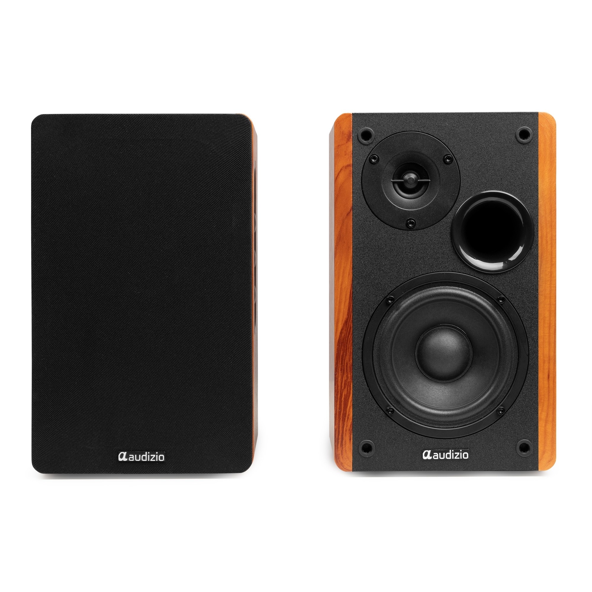 Set 2 boxe active Hi-Fi de raft, 4", 40W RMS, Bluetooth, maro, Audizio KS01