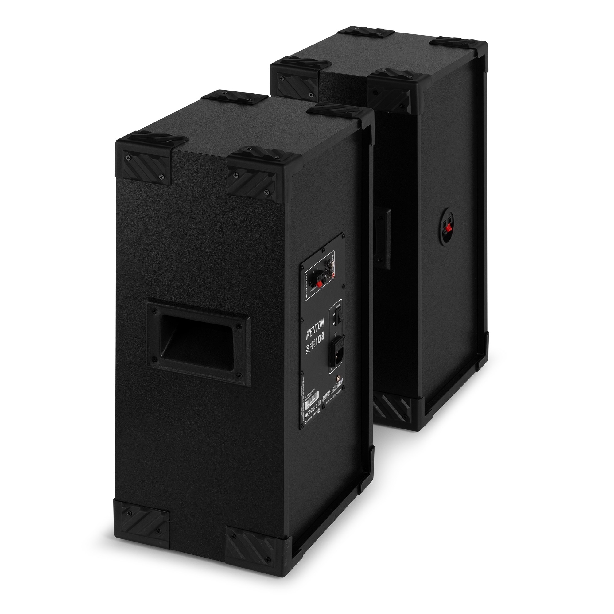 Set 2 boxe active, 8”, 200W RMS, LED, Bluetooth/USB/SD, Fenton SPK-108