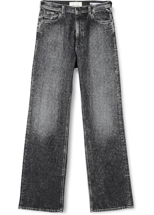 Blugi pentru femei Laelj Wide Leg Fit Rose Label, gri inchis, marime 33W / 32L, Replay