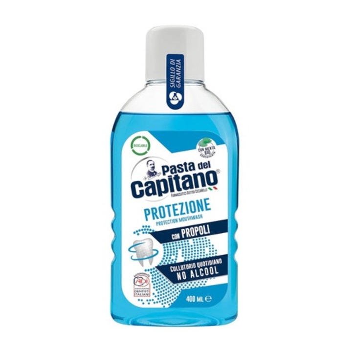 Вода за уста, Pasta del Capitano, Цялостна защита, Свеж дъх, 400 мл