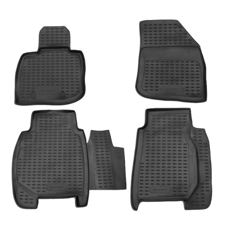 Covorașe auto NOVLINE Honda Civic 2006-2012, cauciuc, negru, rezistent la apă, set 5 uși