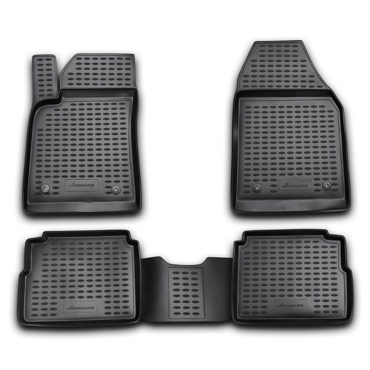 Covorașe auto NOVLINE Opel Vectra C 2002-2008, cauciuc, antiderapant, negru