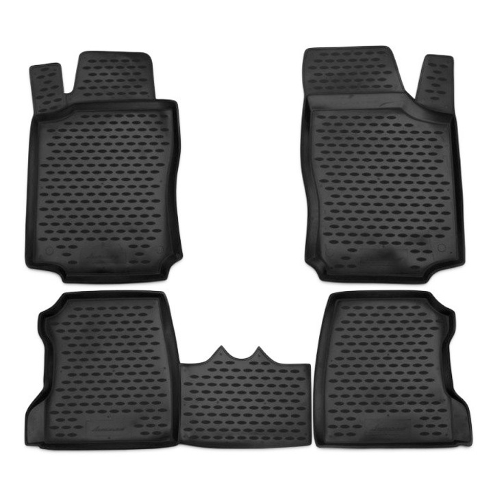 Covorașe auto NOVLINE Opel Combo C 2001-2011, cauciuc, negru, 5 locuri