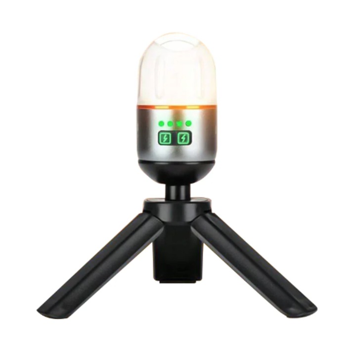 Мини LED фенер YM B81 преносим с триножник и USB зареждане, регулируема светлина