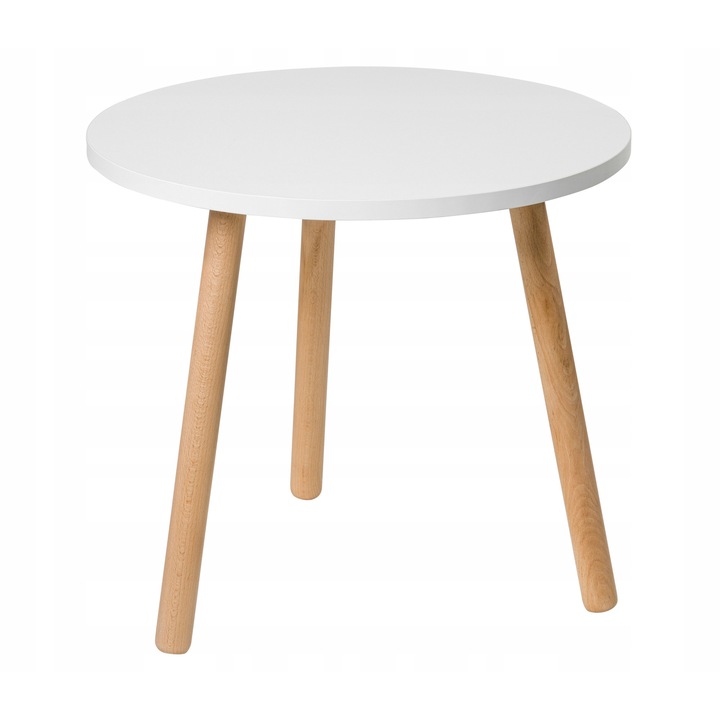 Модерна кръгла масичка за кафе за хол, елегантен дървен лофт