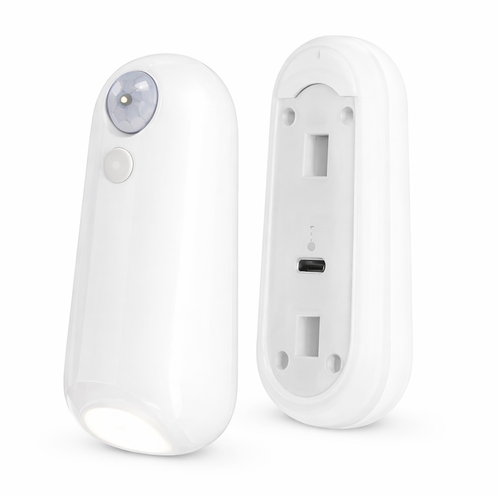 Lampa LED WC cu Senzor de Miscare si 7 Culori, Lumina Ambientala pentru Toaleta, Activare Automata, Reincarcabila USB, Iluminare Noapte Baie