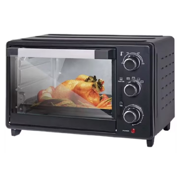 Leihmann 2600W 48L elektromos konyhai sütő sütőtepsivel, grillráccsal és nyársfunkcióval