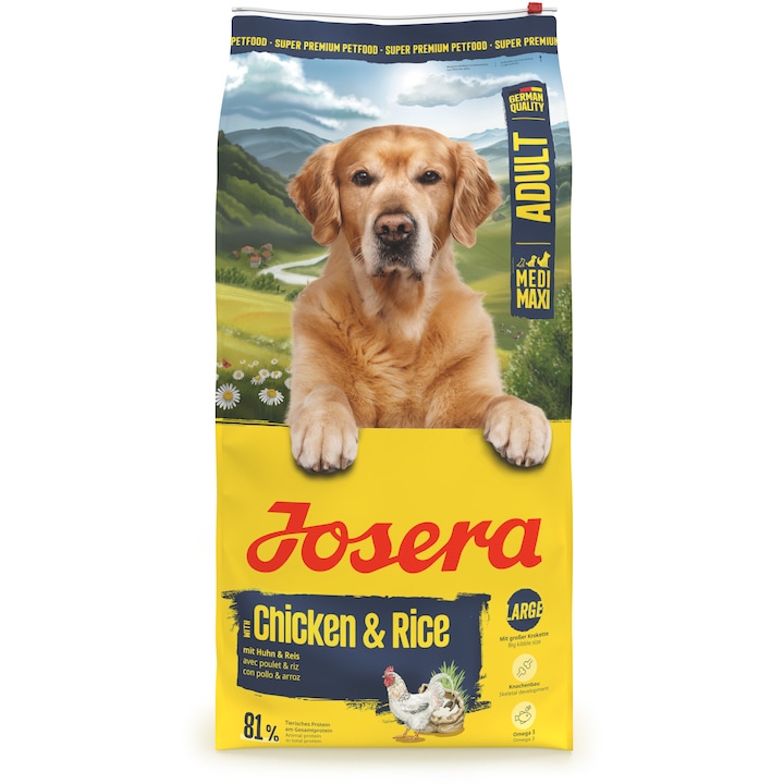 Hrana uscata pentru caini Josera Adult Hypoallergenic, pui & orez, 12.5 kg