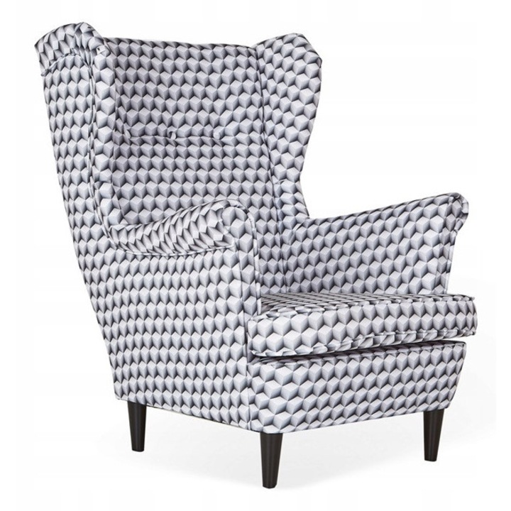 Uszak ARI Fotel, Family Meble, 3D szürke, 104x84x92cm, lábtartó nélkül