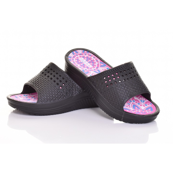 Slapi dama Martinus, negri, din spuma, cu platforma