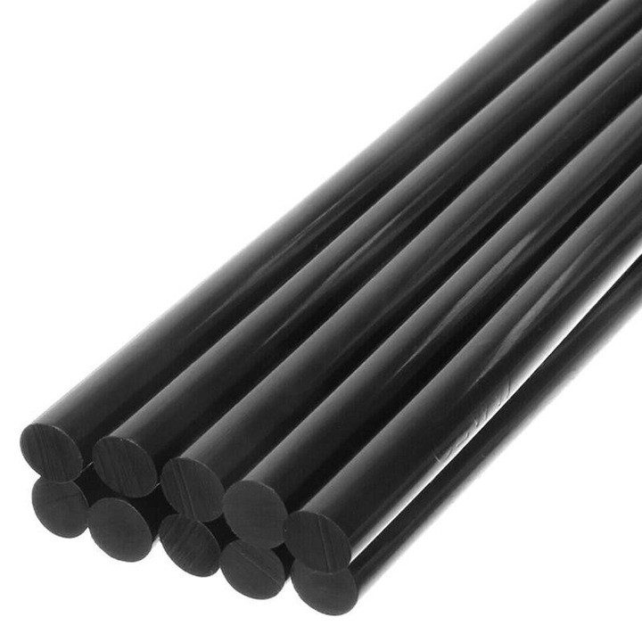 Baghete silicon 11mm, set 10 buc, 27cm, negre