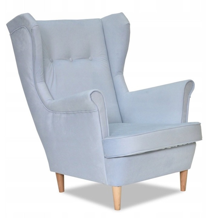 Fotel, Family Meble 3 gombos, világoskék, 84x92x104cm