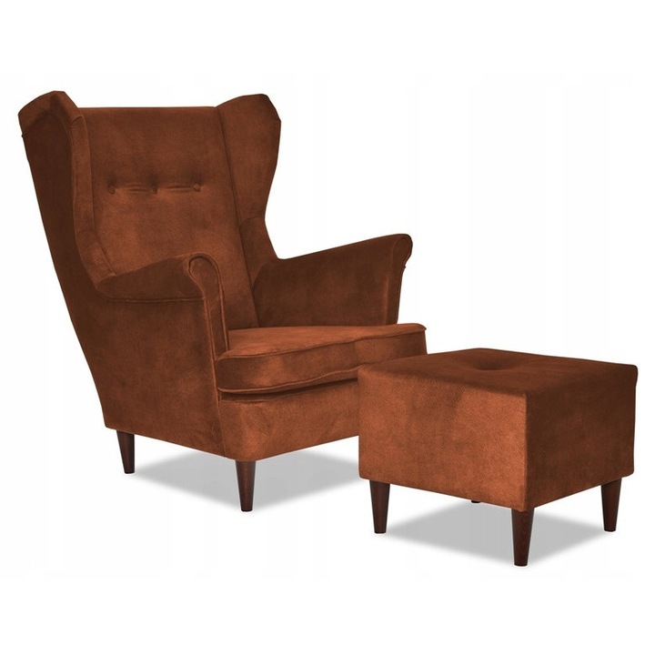 ARI Uszak fotel tartóval, téglány, 104x84x92cm, AURA 07 anyag