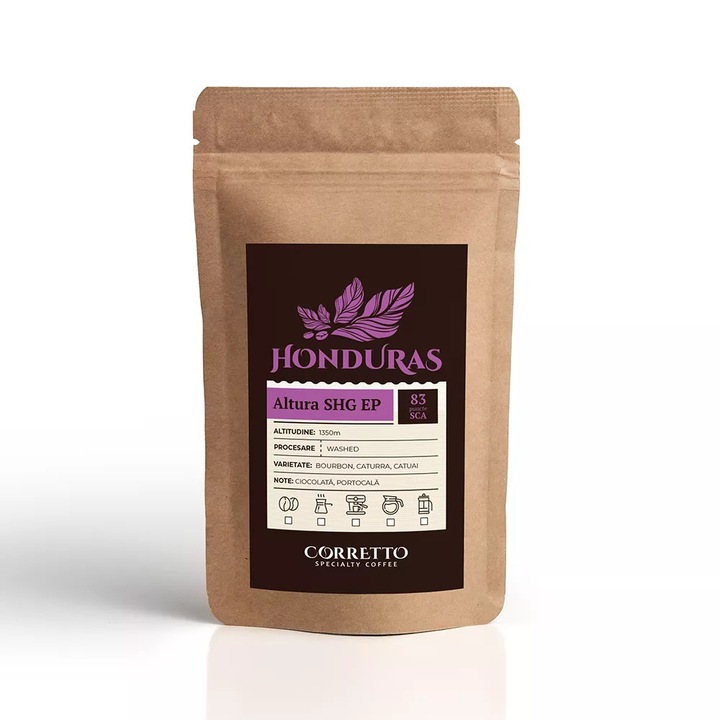 Cafea de specialitate Corretto, Honduras, 400 g, boabe