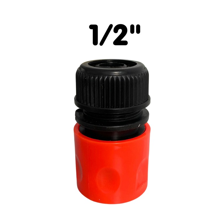 Adaptor furtun din plastic, cuplare rapida, compatibil 1/2", pentru sisteme irigare gradina