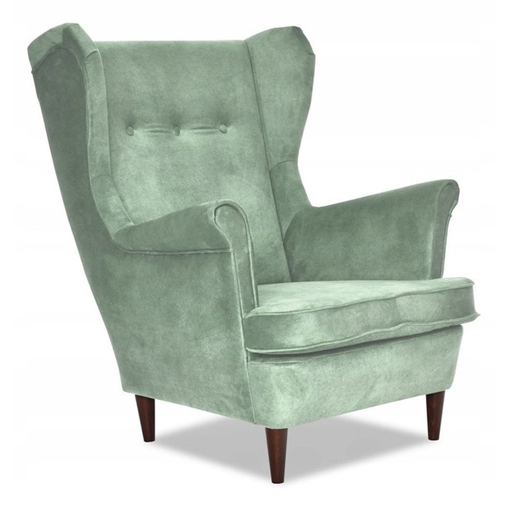 Fotel, Family Meble pasztellzöld, 104x84x92cm, lábtartó nélkül