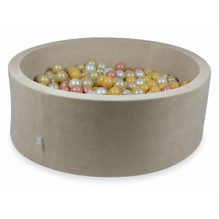 Labdamedence, mimi, 110x40cm, bézs, 500 labda, többszínű