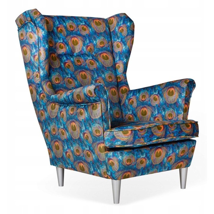 PAVONE 2 Family Meble fotel, páva mintás, 104x84x92cm, lábtartó nélkül