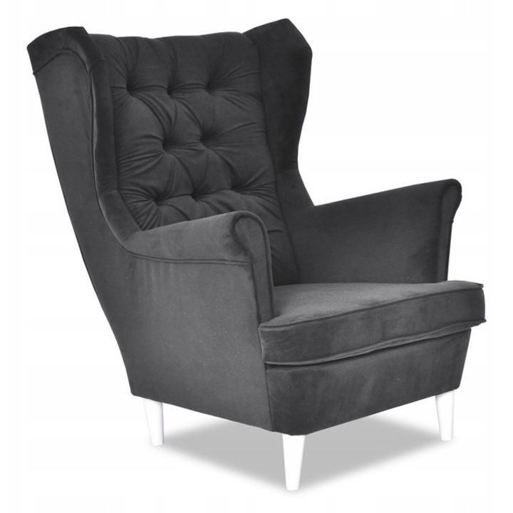 Uszak GAJA fotel, Family Meble, TRINITY 15, grafit, 104x84x92cm