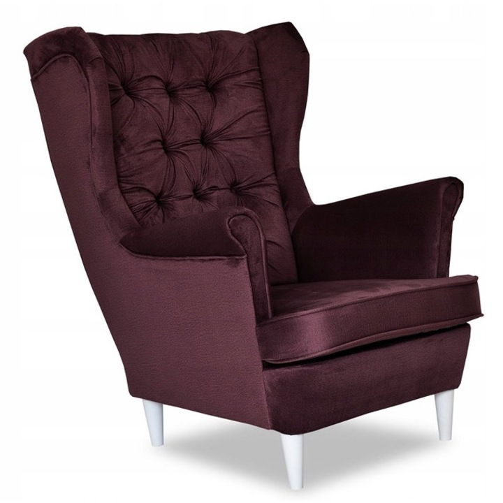 Fotel, Family Meble lila, 104x84x92cm, lábtartó nélkül