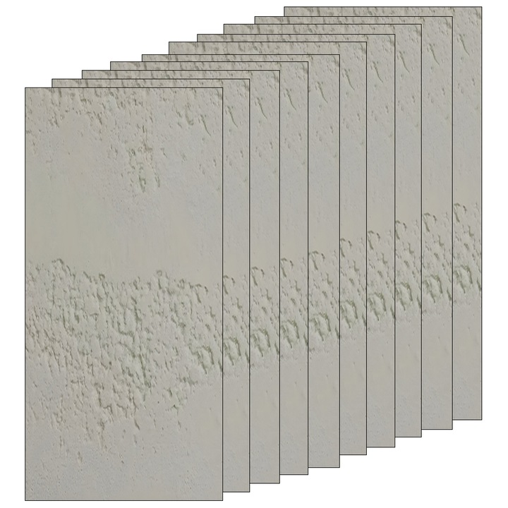 Set 5 Placi Decorative pentru Exterior Teno®, model piatra, durabile, waterproof, rezistente la foc, suprafata acoperire 3.6 mp, 120 x 60 cm, bej