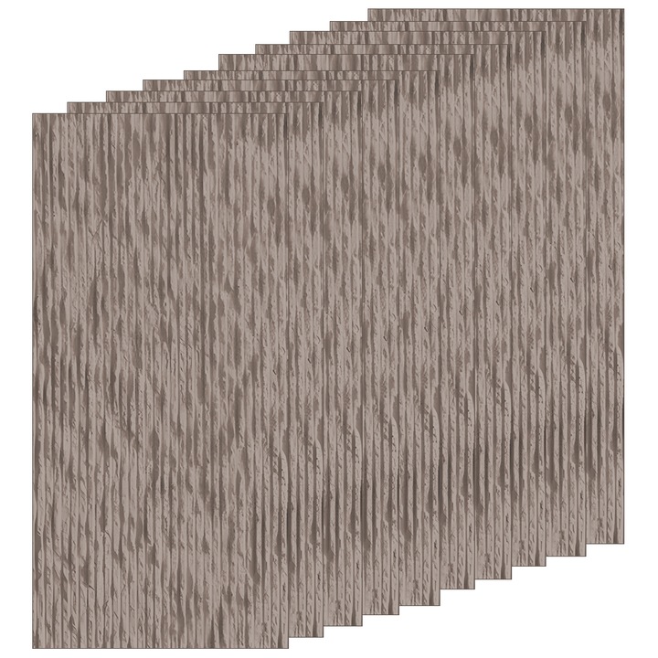 Set 5 Placi Decorative pentru Exterior Teno®, durabile, waterproof, rezistente la foc, suprafata acoperire 3.6 mp, 120 x 60 cm, bej cenusiu