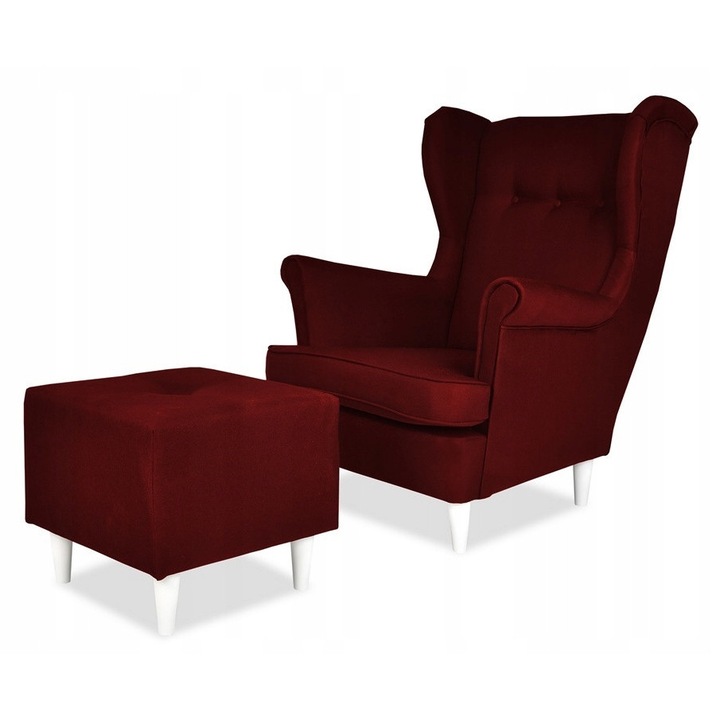 ARI Uszak fotel tartóval, Family Meble, bordó, 104x84x92cm