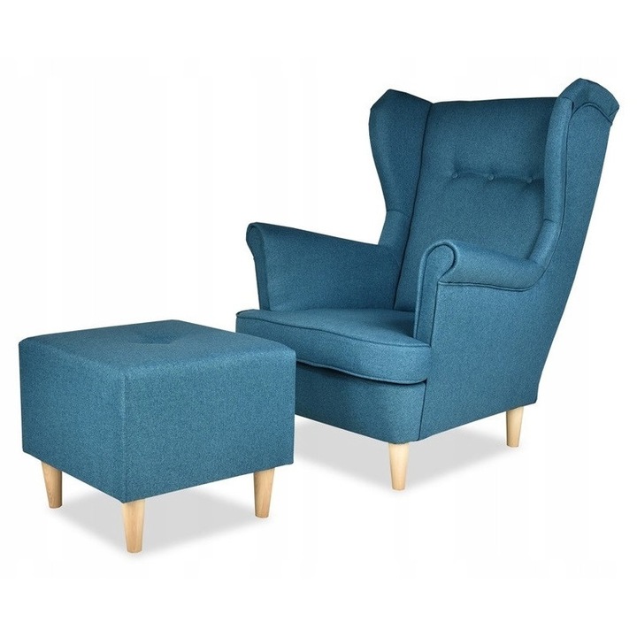 ARI fotel támasztékkal, türkiz, 104x84x92cm