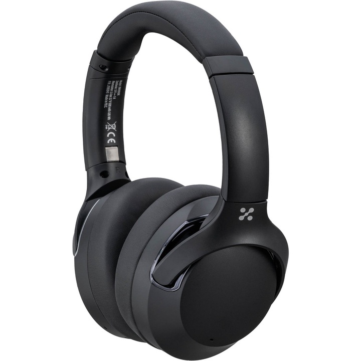 XMUSIC vezeték nélküli fejhallgató, XWH910K modell, fülre illeszkedő, fekete, felnőtteknek